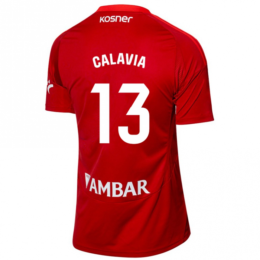 Niño Fútbol Camiseta Carlos Calavia #13 Blanco Azul 2ª Equipación 2024/25 México