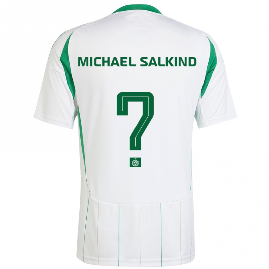 Niño Fútbol Camiseta Liav Michael Salkind #0 Blanco Verde 2ª Equipación 2024/25 México