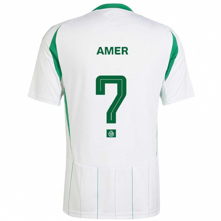 Niño Fútbol Camiseta Mohamad Amer #0 Blanco Verde 2ª Equipación 2024/25 México