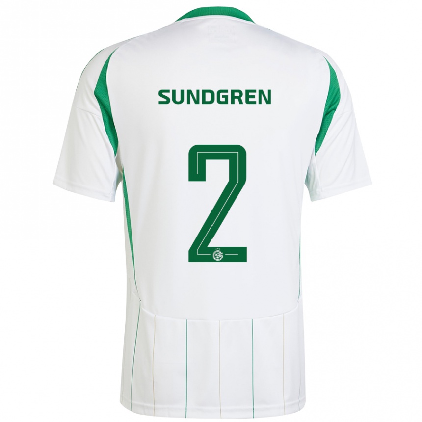 Niño Fútbol Camiseta Daniel Sundgren #2 Blanco Verde 2ª Equipación 2024/25 México