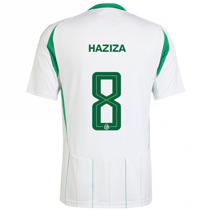 Niño Fútbol Camiseta Dolev Haziza #8 Blanco Verde 2ª Equipación 2024/25 México