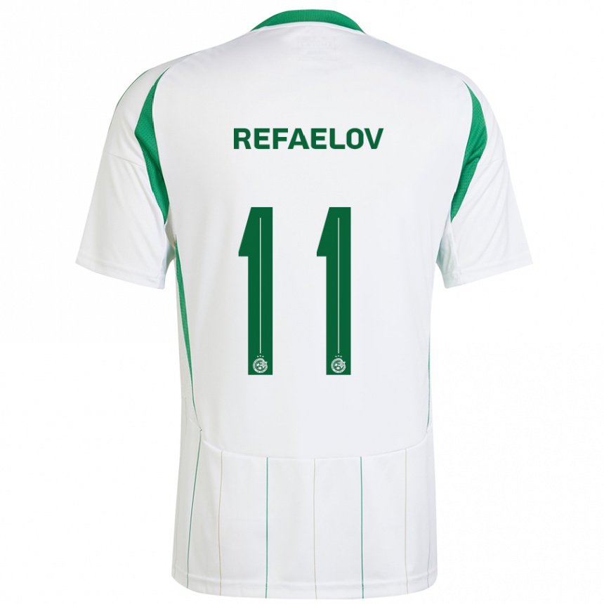 Niño Fútbol Camiseta Lior Refaelov #11 Blanco Verde 2ª Equipación 2024/25 México