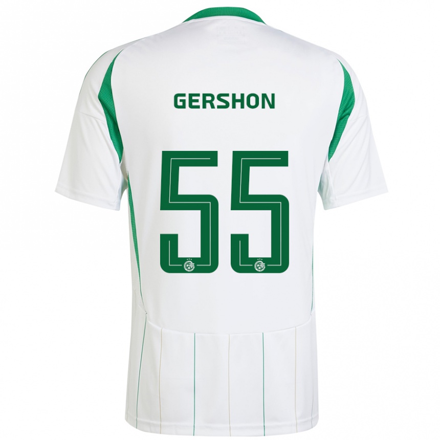 Niño Fútbol Camiseta Rami Gershon #55 Blanco Verde 2ª Equipación 2024/25 México