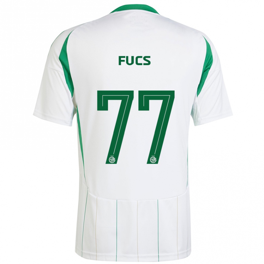 Niño Fútbol Camiseta Roee Fucs #77 Blanco Verde 2ª Equipación 2024/25 México