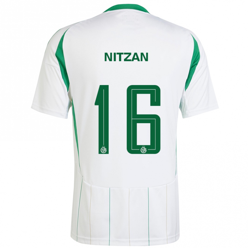 Niño Fútbol Camiseta Itamar Nitzan #16 Blanco Verde 2ª Equipación 2024/25 México