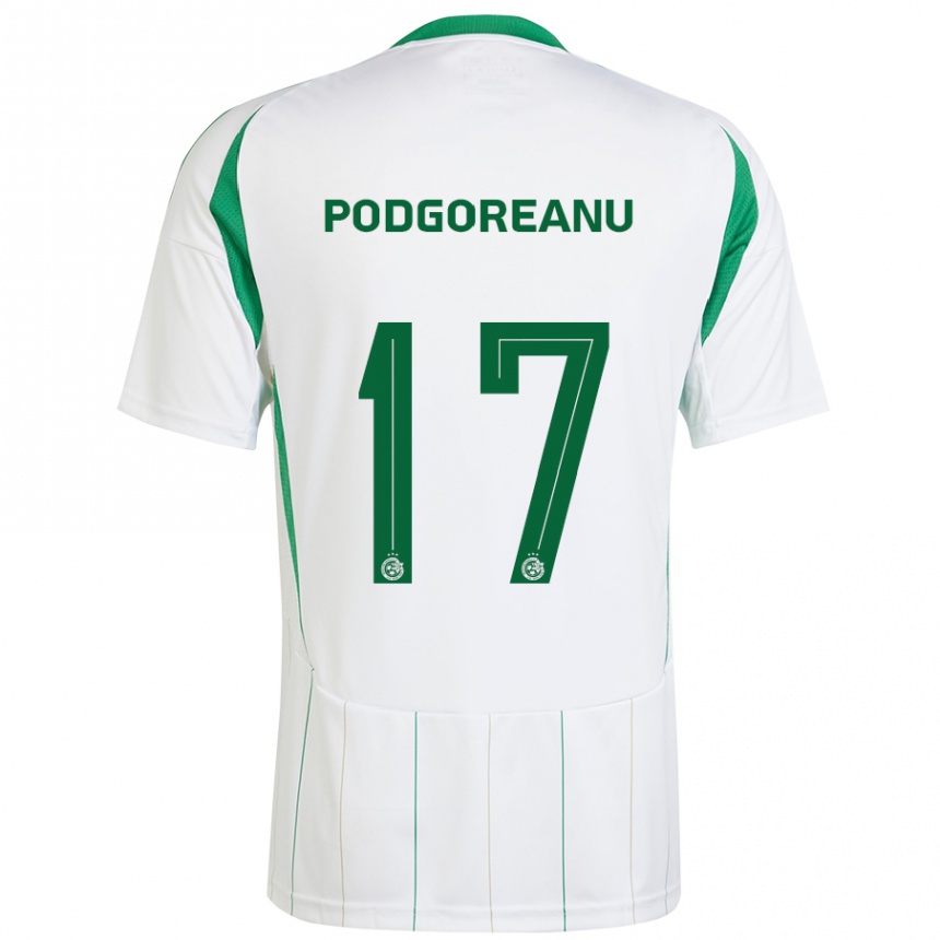 Niño Fútbol Camiseta Suf Podgoreanu #17 Blanco Verde 2ª Equipación 2024/25 México