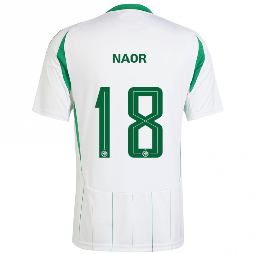 Niño Fútbol Camiseta Goni Naor #18 Blanco Verde 2ª Equipación 2024/25 México