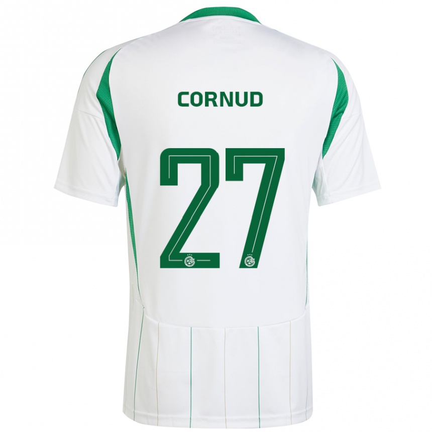 Niño Fútbol Camiseta Pierre Cornud #27 Blanco Verde 2ª Equipación 2024/25 México