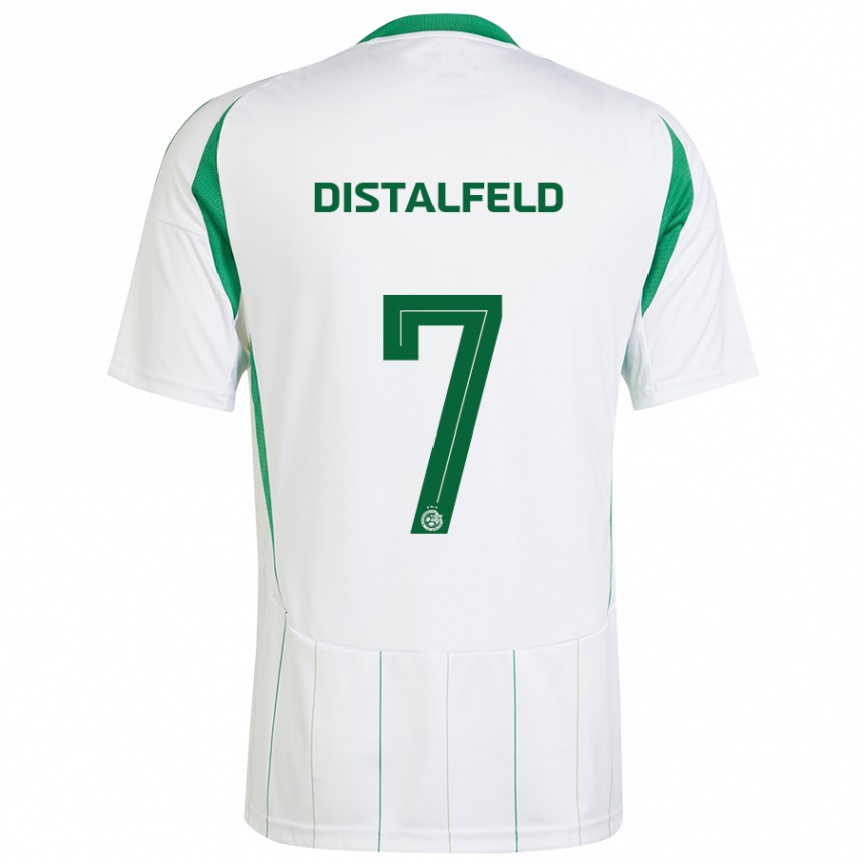 Niño Fútbol Camiseta Yanai Distalfeld #7 Blanco Verde 2ª Equipación 2024/25 México