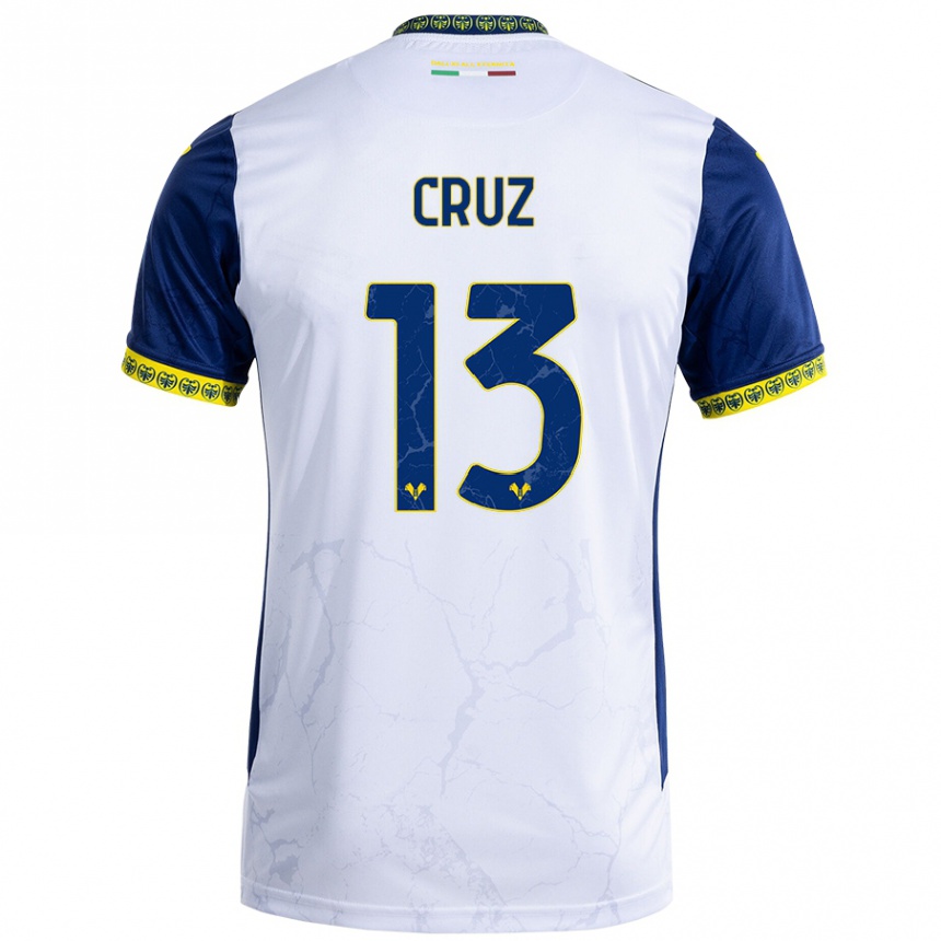 Niño Fútbol Camiseta Juan Manuel Cruz #13 Blanco Azul 2ª Equipación 2024/25 México