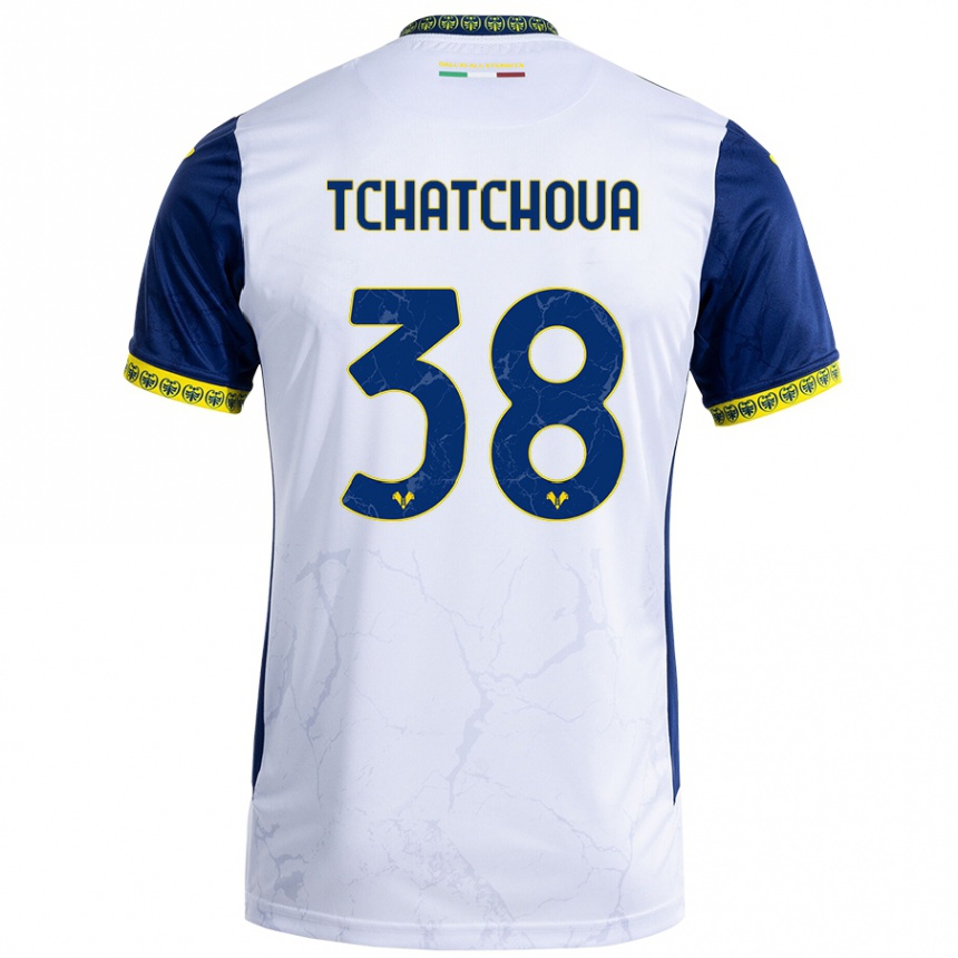 Niño Fútbol Camiseta Jackson Tchatchoua #38 Blanco Azul 2ª Equipación 2024/25 México