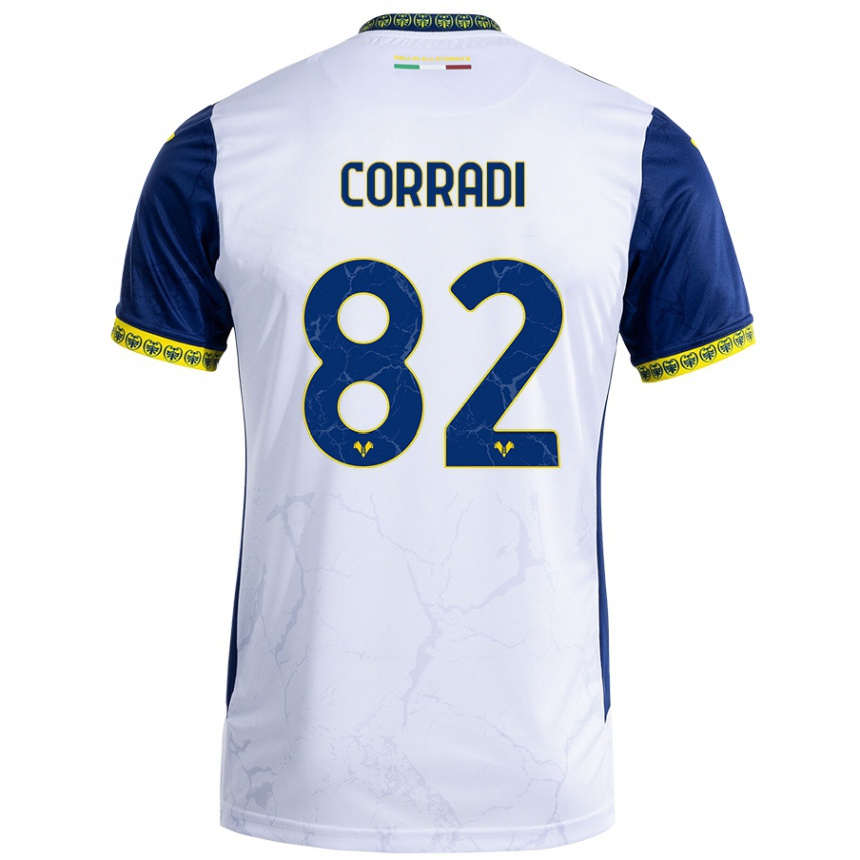 Niño Fútbol Camiseta Christian Corradi #82 Blanco Azul 2ª Equipación 2024/25 México