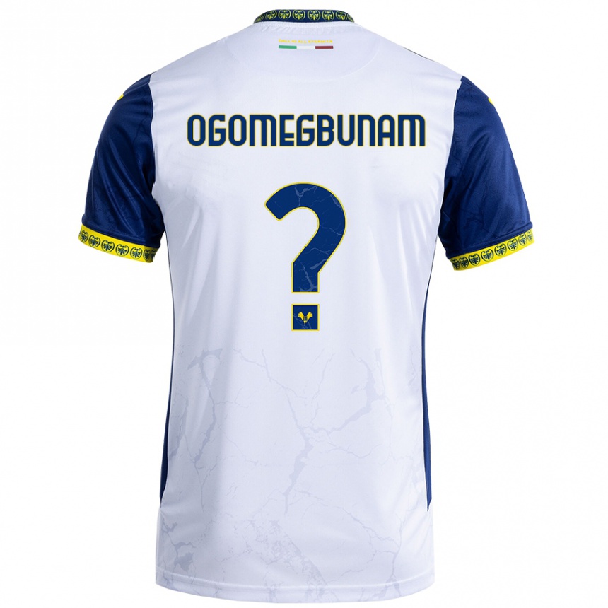 Niño Fútbol Camiseta Izu Ogomegbunam #0 Blanco Azul 2ª Equipación 2024/25 México