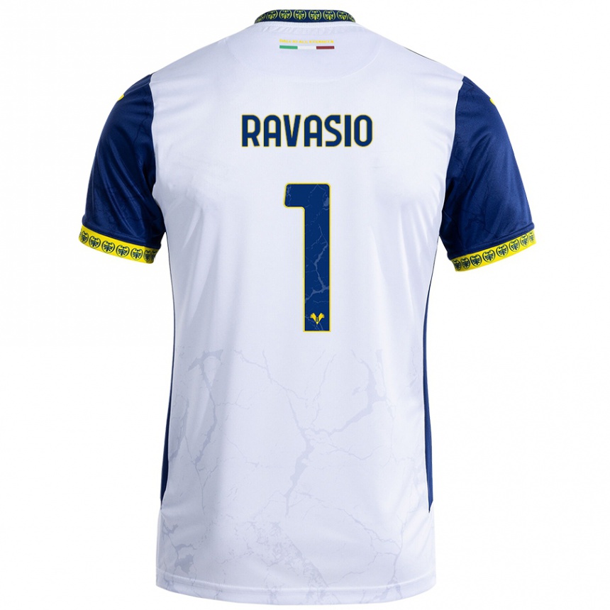 Niño Fútbol Camiseta Manuel Ravasio #1 Blanco Azul 2ª Equipación 2024/25 México