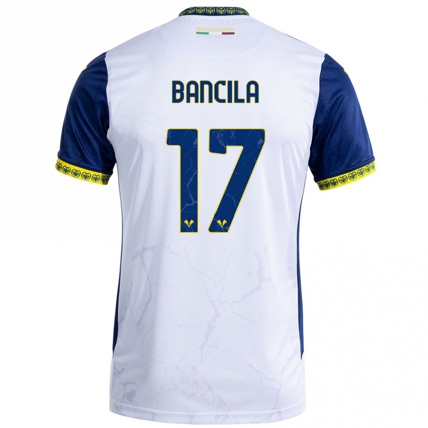 Niño Fútbol Camiseta Darius Bancila #17 Blanco Azul 2ª Equipación 2024/25 México