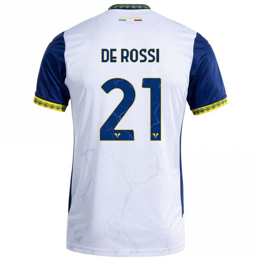 Niño Fútbol Camiseta Michele De Rossi #21 Blanco Azul 2ª Equipación 2024/25 México