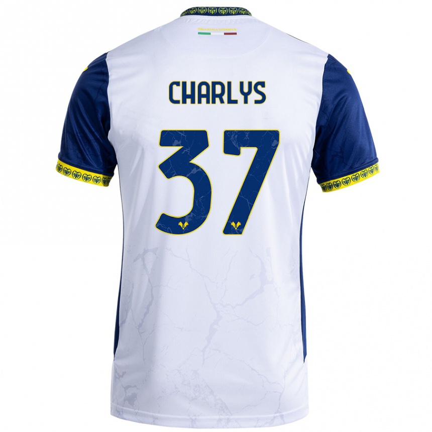 Niño Fútbol Camiseta Charlys #37 Blanco Azul 2ª Equipación 2024/25 México