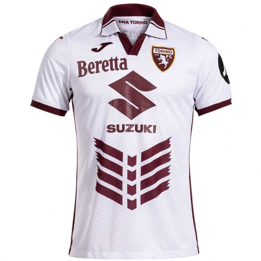 Niño Fútbol Camiseta Su Nombre #0 Blanco Granate 2ª Equipación 2024/25 México