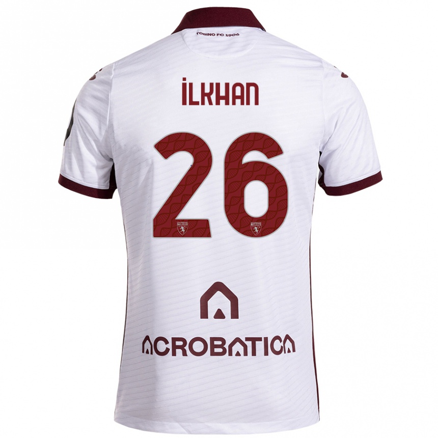 Niño Fútbol Camiseta Emirhan İlkhan #26 Blanco Granate 2ª Equipación 2024/25 México