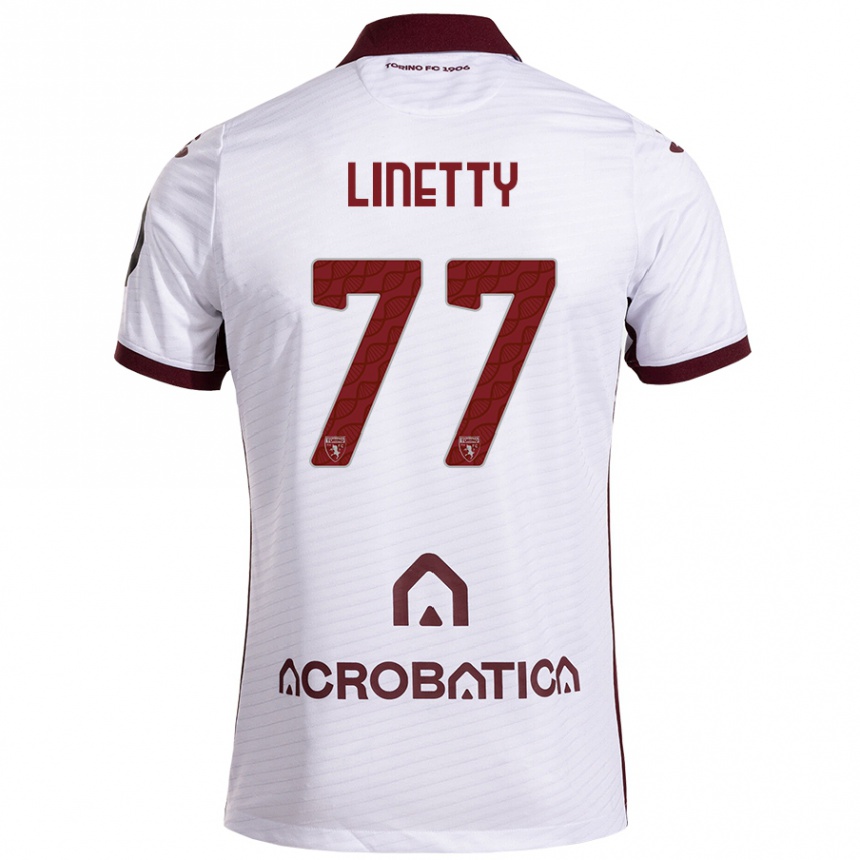 Niño Fútbol Camiseta Karol Linetty #77 Blanco Granate 2ª Equipación 2024/25 México