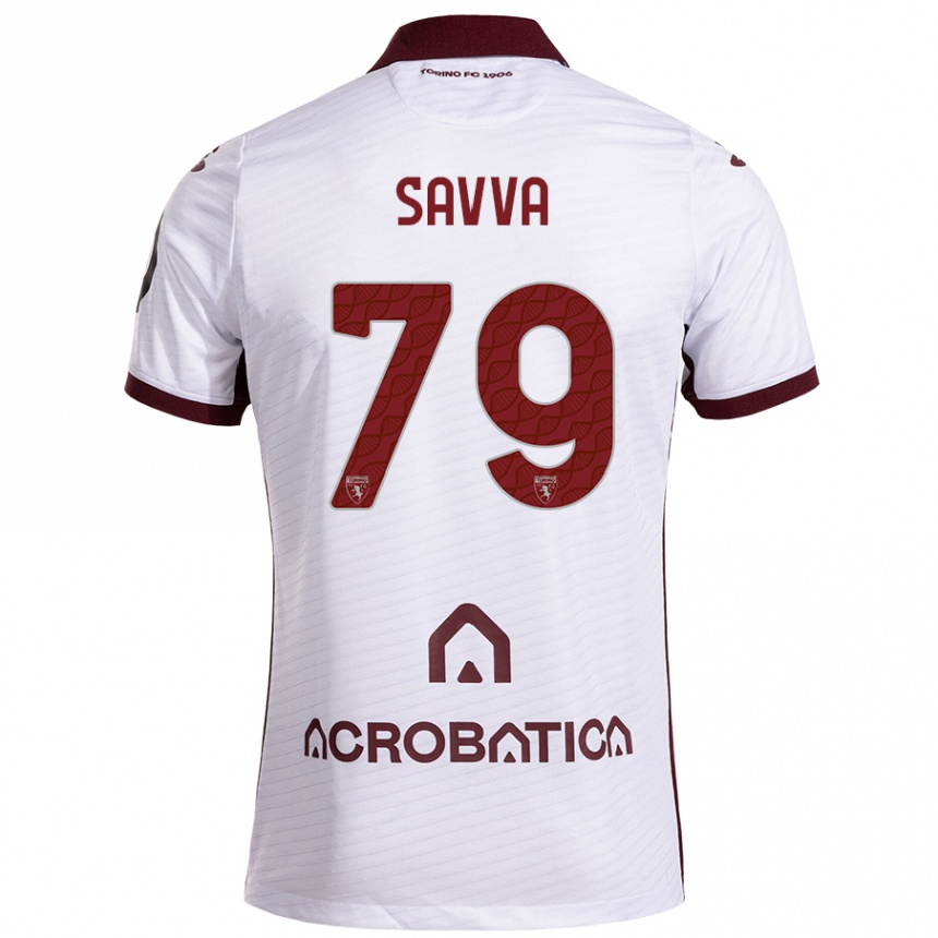 Niño Fútbol Camiseta Zanos Savva #79 Blanco Granate 2ª Equipación 2024/25 México