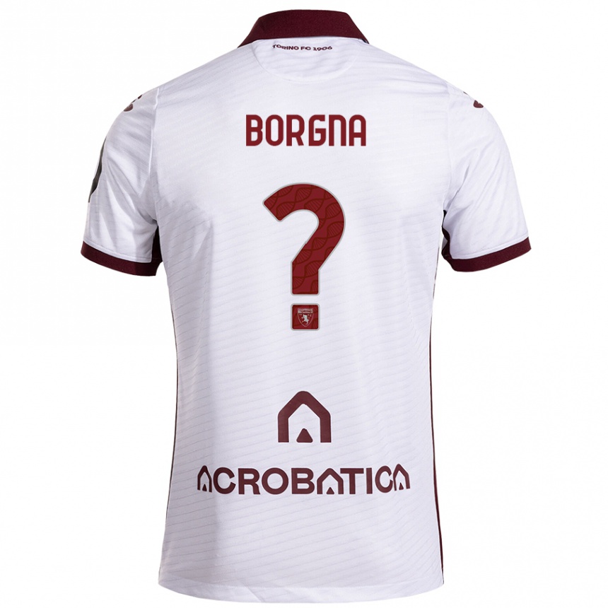 Niño Fútbol Camiseta Federico Borgna #0 Blanco Granate 2ª Equipación 2024/25 México