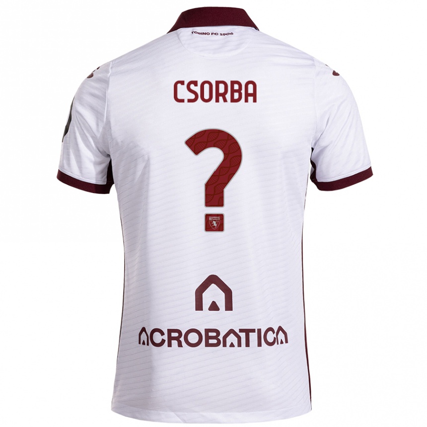 Niño Fútbol Camiseta Noel Csorba #0 Blanco Granate 2ª Equipación 2024/25 México