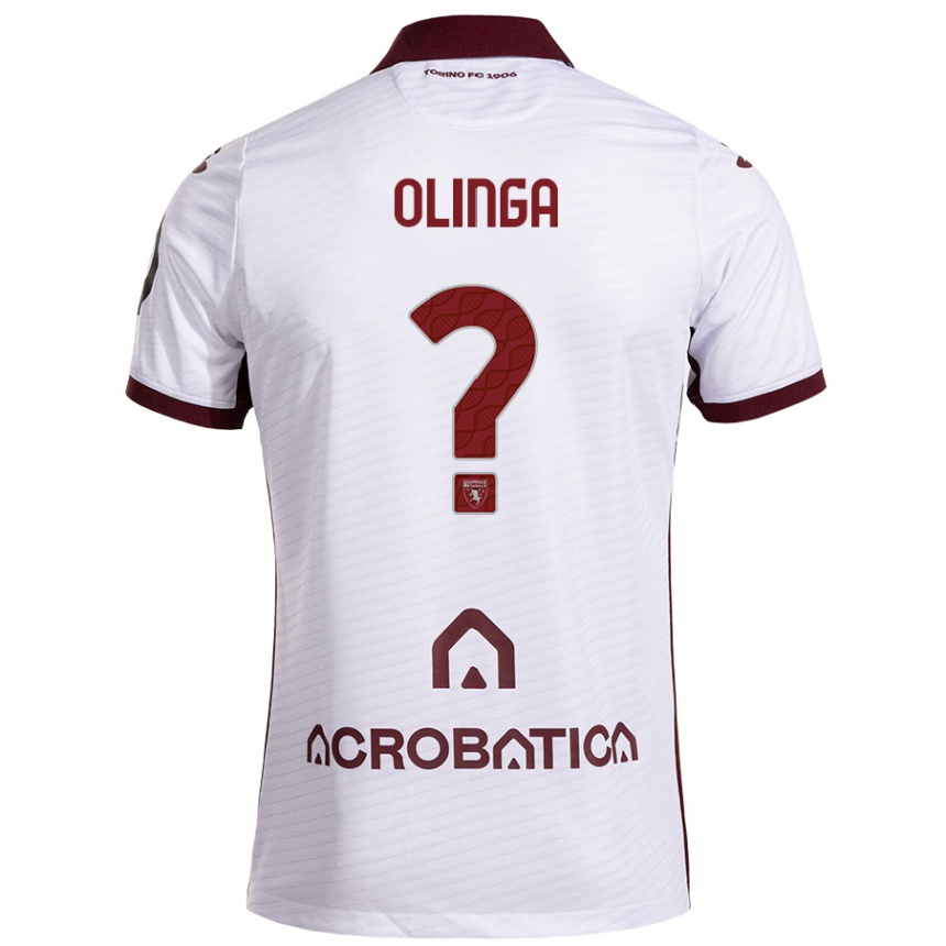 Niño Fútbol Camiseta Kenny Olinga #0 Blanco Granate 2ª Equipación 2024/25 México