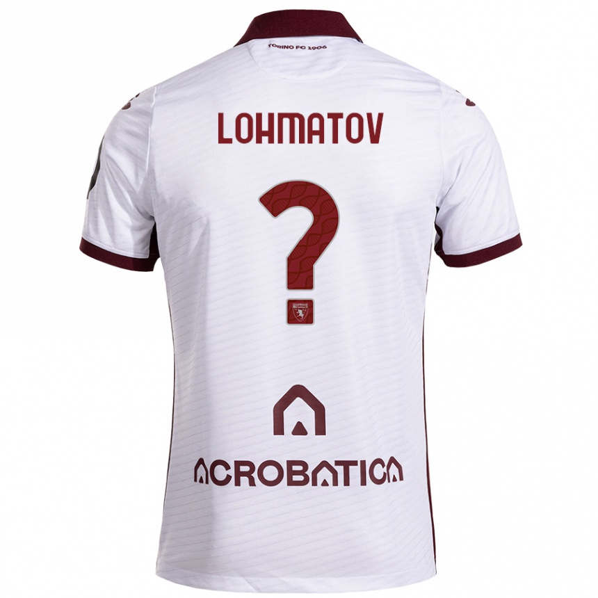 Niño Fútbol Camiseta Aleksandr Lohmatov #0 Blanco Granate 2ª Equipación 2024/25 México