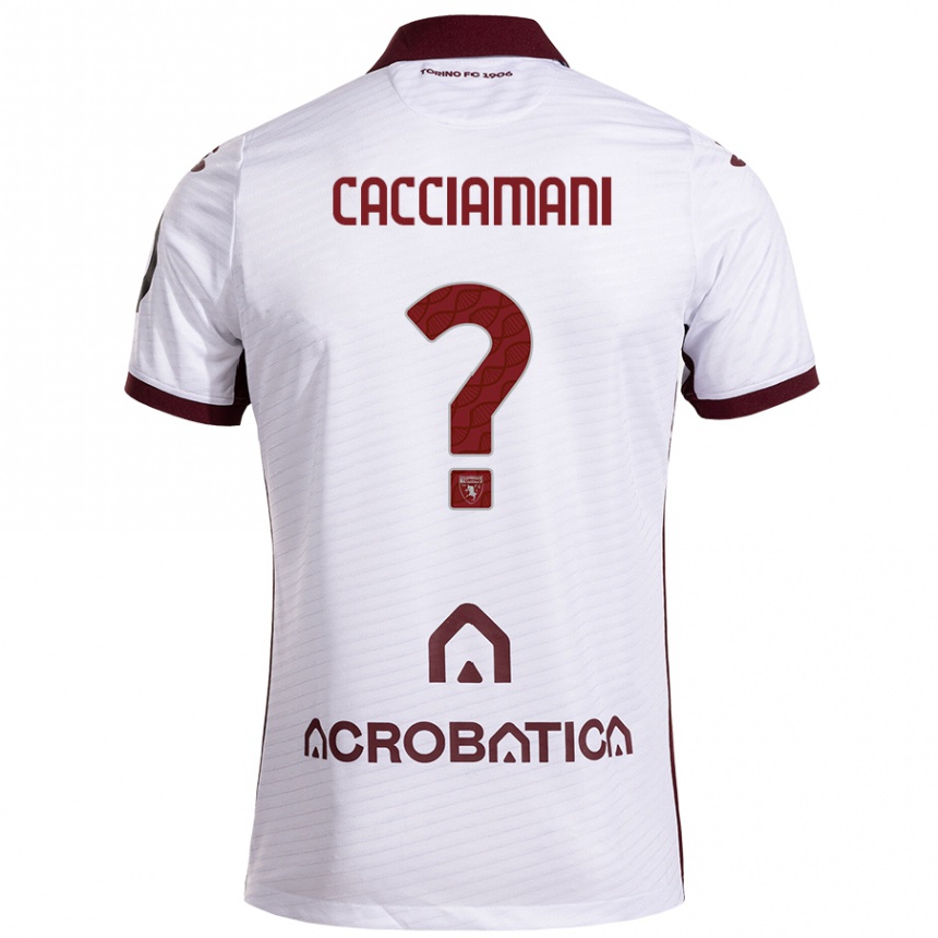 Niño Fútbol Camiseta Alessio Cacciamani #0 Blanco Granate 2ª Equipación 2024/25 México