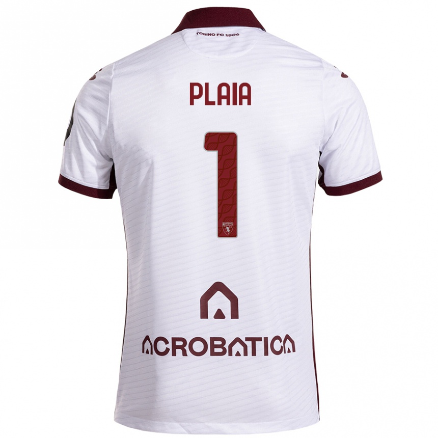 Niño Fútbol Camiseta Francesco Plaia #1 Blanco Granate 2ª Equipación 2024/25 México