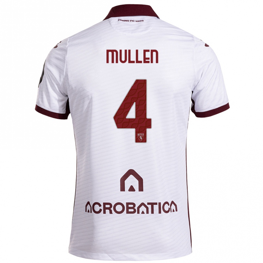 Niño Fútbol Camiseta Senan Mullen #4 Blanco Granate 2ª Equipación 2024/25 México