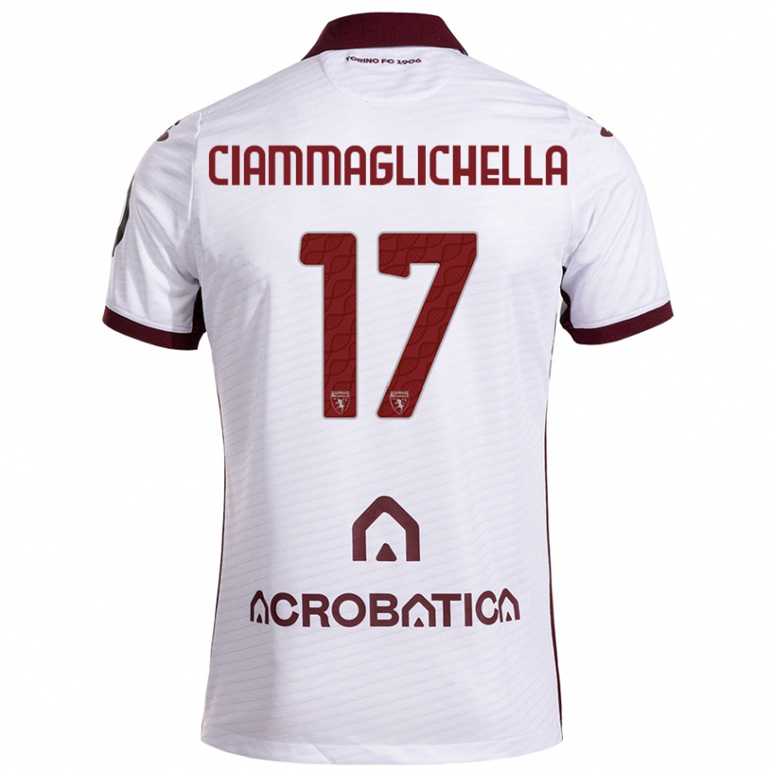 Niño Fútbol Camiseta Aaron Ciammaglichella #17 Blanco Granate 2ª Equipación 2024/25 México