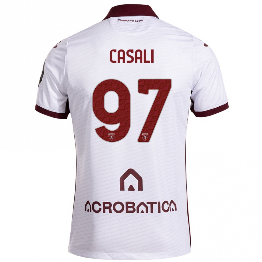 Niño Fútbol Camiseta Michele Casali #97 Blanco Granate 2ª Equipación 2024/25 México