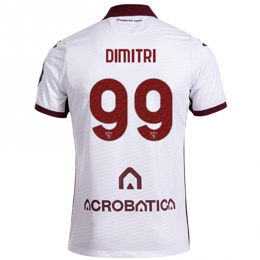 Niño Fútbol Camiseta Matteo Dimitri #99 Blanco Granate 2ª Equipación 2024/25 México