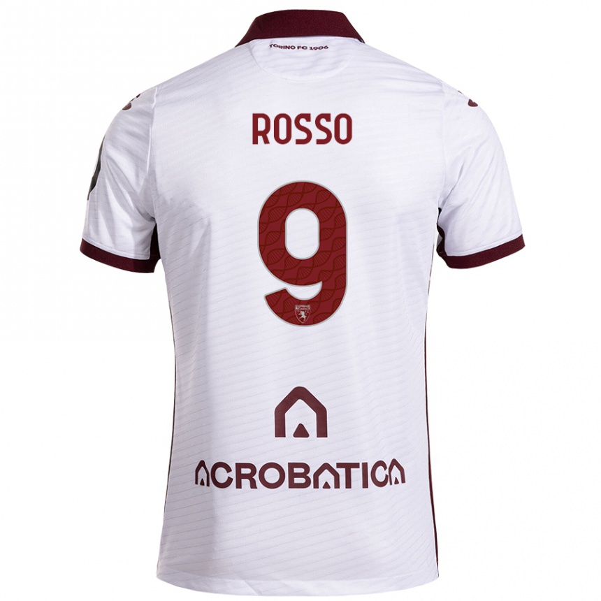 Niño Fútbol Camiseta Eleonora Rosso #9 Blanco Granate 2ª Equipación 2024/25 México