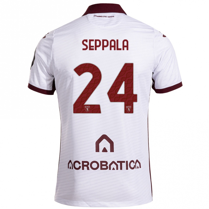 Niño Fútbol Camiseta Rosa Lappi-Seppälä #24 Blanco Granate 2ª Equipación 2024/25 México