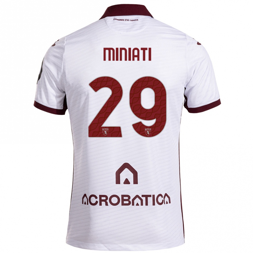 Niño Fútbol Camiseta Elisa Miniati #29 Blanco Granate 2ª Equipación 2024/25 México