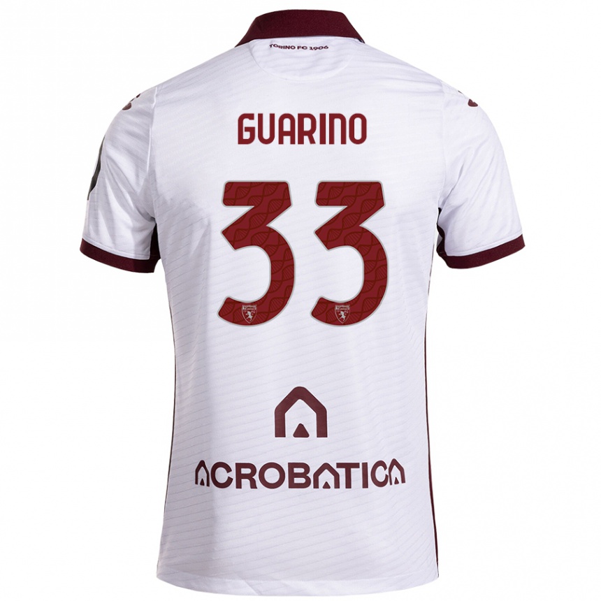 Niño Fútbol Camiseta Rita Guarino #33 Blanco Granate 2ª Equipación 2024/25 México