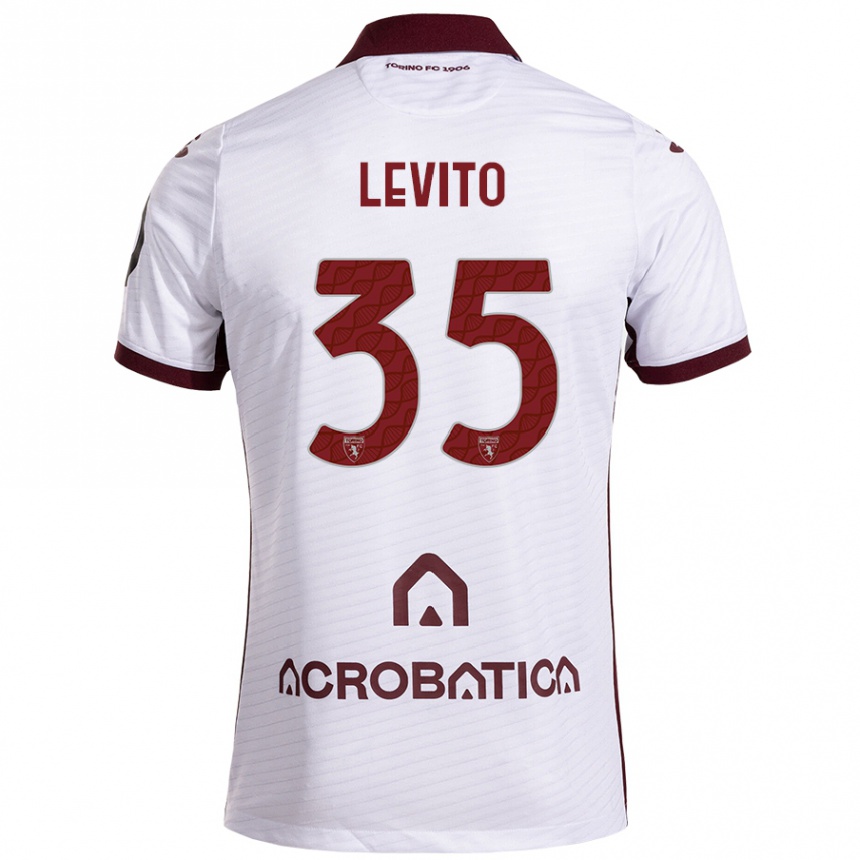 Niño Fútbol Camiseta Isabeau Levito #35 Blanco Granate 2ª Equipación 2024/25 México