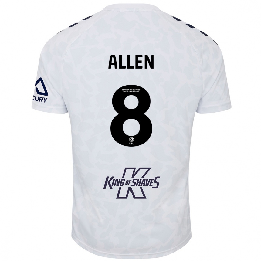 Niño Fútbol Camiseta Jamie Allen #8 Blanco 2ª Equipación 2024/25 México