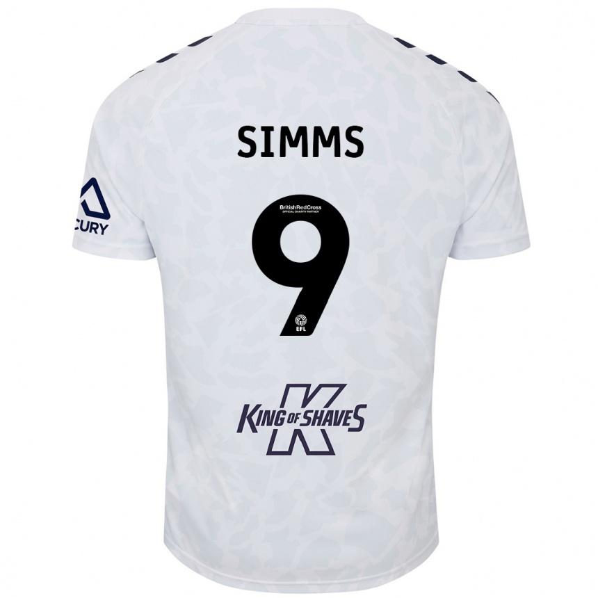 Niño Fútbol Camiseta Ellis Simms #9 Blanco 2ª Equipación 2024/25 México