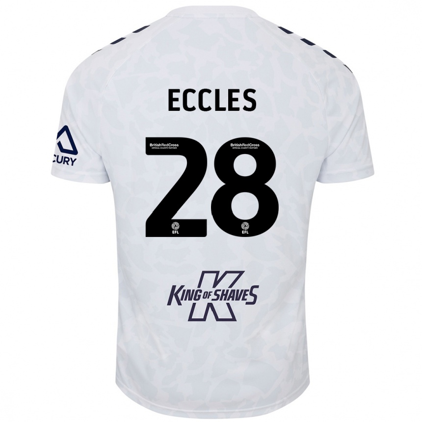 Niño Fútbol Camiseta Josh Eccles #28 Blanco 2ª Equipación 2024/25 México