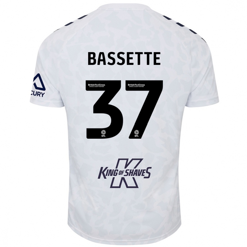 Niño Fútbol Camiseta Norman Bassette #37 Blanco 2ª Equipación 2024/25 México