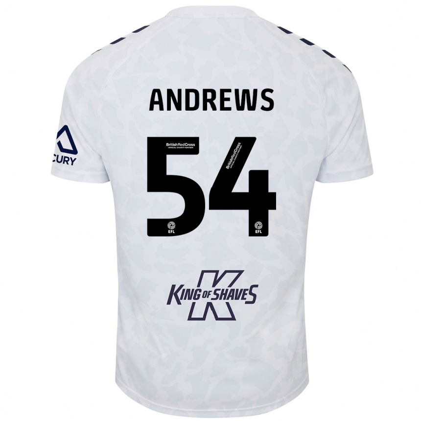 Niño Fútbol Camiseta Kai Andrews #54 Blanco 2ª Equipación 2024/25 México