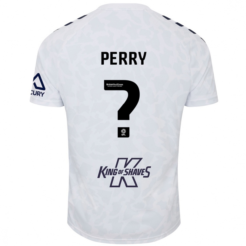 Niño Fútbol Camiseta Callum Perry #0 Blanco 2ª Equipación 2024/25 México