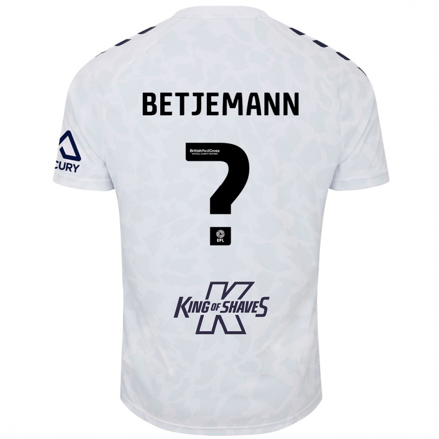 Niño Fútbol Camiseta Elliot Betjemann #0 Blanco 2ª Equipación 2024/25 México