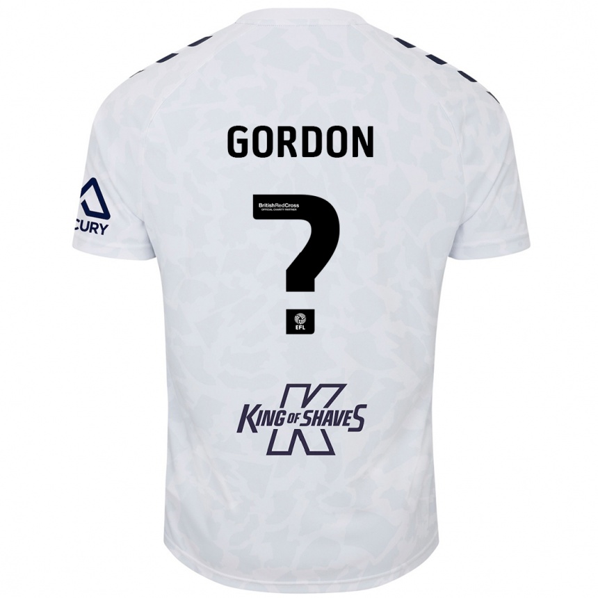 Niño Fútbol Camiseta Joshua Gordon #0 Blanco 2ª Equipación 2024/25 México