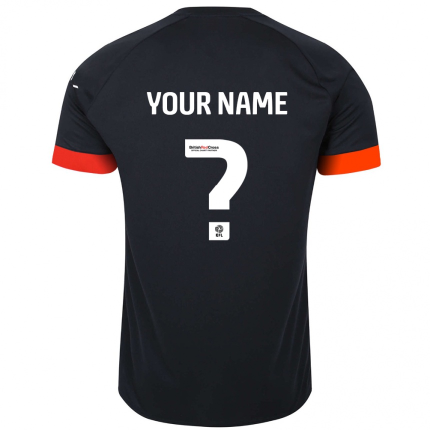 Niño Fútbol Camiseta Su Nombre #0 Negro Naranja 2ª Equipación 2024/25 México