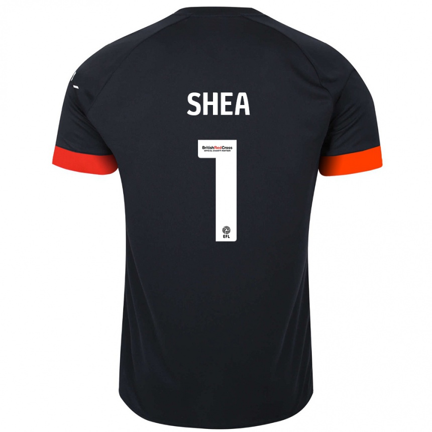 Niño Fútbol Camiseta James Shea #1 Negro Naranja 2ª Equipación 2024/25 México